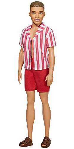 Barbie Ken 60th Anniversary Doll 1 in Throwback Beach Look with Swimsuit & Sandals for Kids 3 to 8 Years Old