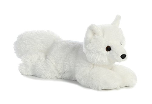 Aurora® Adorable Flopsie™ Arctic Fox Stuffed Animal - Playful Ease - Timeless Companions - White 12 Inches