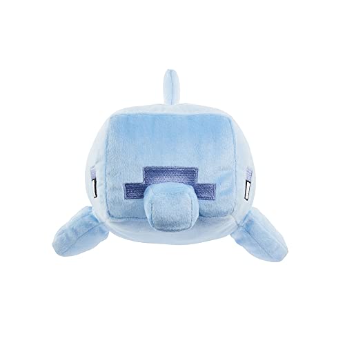 Minecraft Blue Dolphin Plush - Officially Licensed Soft Cuddly Collectible