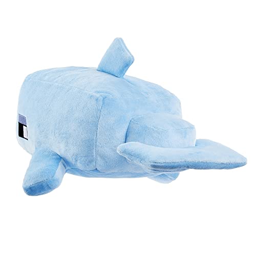 Minecraft Blue Dolphin Plush - Officially Licensed Soft Cuddly Collectible