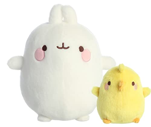 Molang Gift Set of 2 Plushies - 10" Molang and 4.5" Piu Piu by Aurora