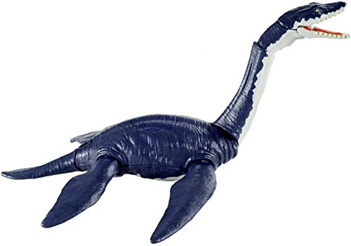 Jurassic World Plesiosaurus Savage Strike Dinosaur Action Figure, Smaller Size, Attack Move Iconic to Species, Movable Arms & Legs, Great Gift for Ages 4 Years Old & Up