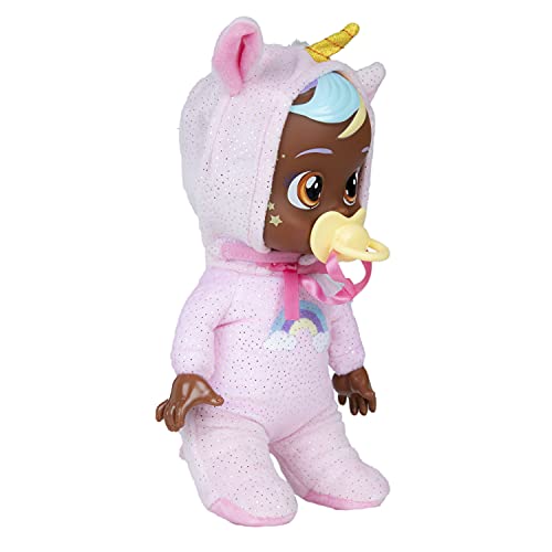 Unicorn Cry Babies doll with pacifier