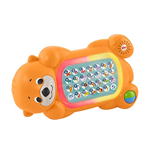 Fisher-Price Linkimals A to Z Otter - Interactive Educational Toy with Music & Lights for Baby Ages 9 Months & Up