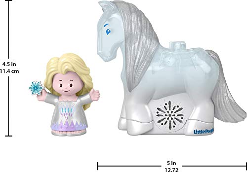 Fisher-Price Little People – Disney Frozen Elsa & Nokk, figure set with lights and sounds for toddlers and preschool kids