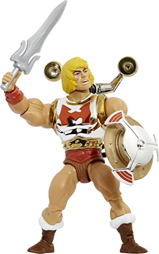 Masters of the Universe Origins Deluxe Action Figures, Flying Fists He-Man 5.5-in Battle Figures for Storytelling Play and Display, Gift for 6 to 10-Year-Olds and Adult Collectors