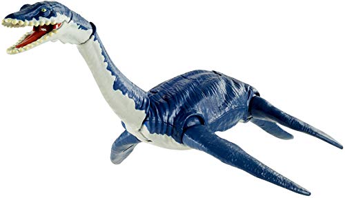 Jurassic World Plesiosaurus Savage Strike Dinosaur Action Figure, Smaller Size, Attack Move Iconic to Species, Movable Arms & Legs, Great Gift for Ages 4 Years Old & Up
