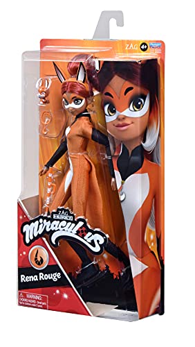 Miraculous Rena Rouge Doll 10.5" Fashion Doll with Accessories and Trixx Kwami by Playmates Toys