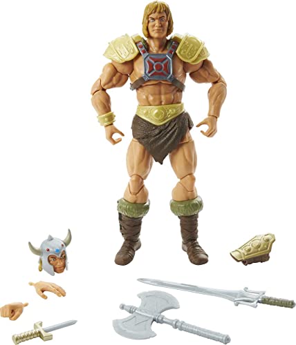 Masters of the Universe Masterverse New Eternia He-Man Action Figure with Accessories, 7-inch Motu Collectible Gift for Fans 6 Years Old & Up