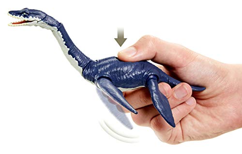 Jurassic World Plesiosaurus Savage Strike Dinosaur Action Figure, Smaller Size, Attack Move Iconic to Species, Movable Arms & Legs, Great Gift for Ages 4 Years Old & Up