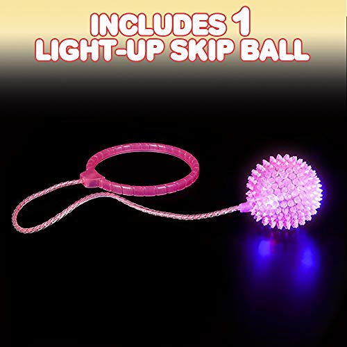 Light Up Ankle Skip Ball with Bright LEDs - Skipper Jumping Game for Kids
