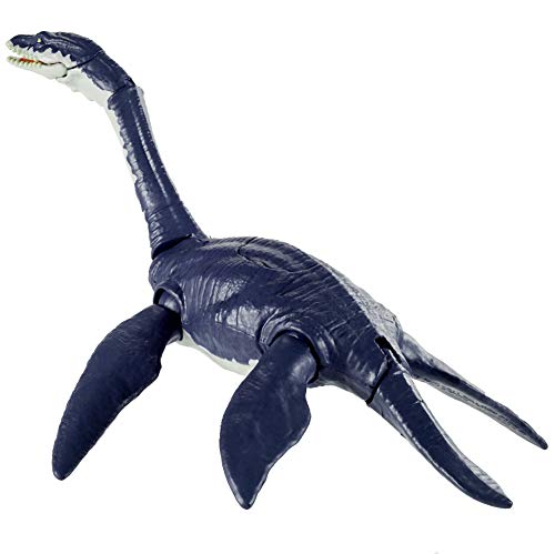 Jurassic World Plesiosaurus Savage Strike Dinosaur Action Figure, Smaller Size, Attack Move Iconic to Species, Movable Arms & Legs, Great Gift for Ages 4 Years Old & Up