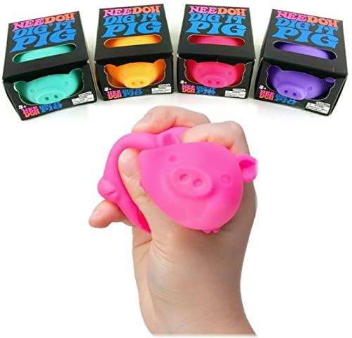 Schylling Nee Doh Dig' It Pig Stress Fidget for Pig Lovers and Everyone Else