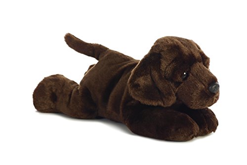 Aurora® Adorable Flopsie™ Max™ Chocolate Lab Stuffed Animal Dog - Playful Ease - Timeless Companions - Brown 12 Inches