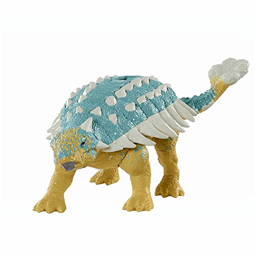 Jurassic World Camp Cretaceous Roar Attack Ankylosaurus Bumpy Dinosaur Action Figure, Toy Gift with Strike Feature and Sounds