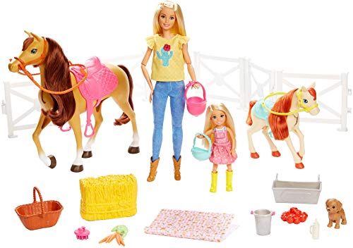 Barbie and Chelsea Horse Playset with 2 Horses and 15+ accessories for Kids 3 Years Old and Up