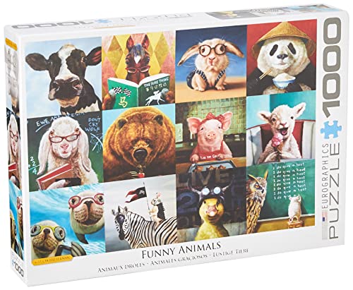 EuroGraphics Funny Animals by Lucia Heffernan 1000-Piece Puzzle