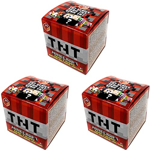 Minecraft TNT Series 25 Mini Figure Mystery Pack Gift Set of 3 Boxes