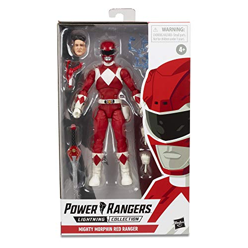 Power Rangers Lightning Collection 6" Mighty Morphin Red Ranger Collectible Action Figure Toy with Accessories