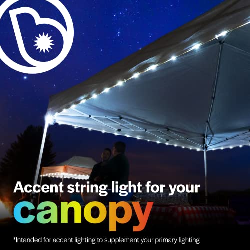 LightBrightz LED Canopy Lights, White - Outdoor Canopy Tent Lights for 10'x10' Tents - Instant Pop Up Canopy Lights - Camping Tent Light Accessories - 40ft Light String