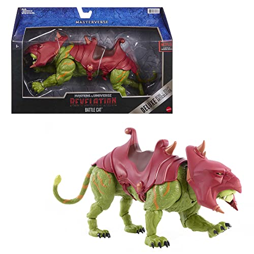 Masters of the Universe Masterverse Battle Cat, 14-in Motu Battle Figure for Storytelling Play and Display, Gift for Kids Age 6 and Older and Adult Collectors