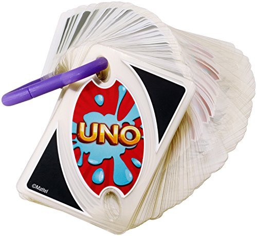 UNO Splash Card Game with Waterproof Cards and Portable Clip for Travel, Camping and Game Nights Away
