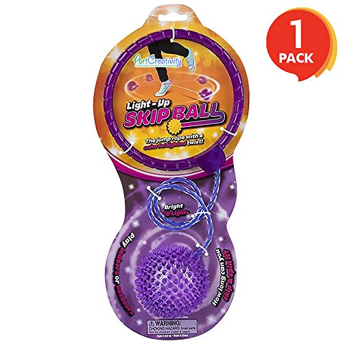 Light Up Ankle Skip Ball with Bright LEDs - Skipper Jumping Game for Kids