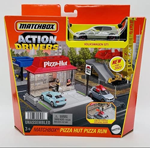 Mattel Matchbox Action Drivers Pizza Hut Pizza Run Playset