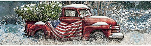 LANG - 750 Piece Panoramic Puzzle -"Flag Truck", Artwork by Tim Coffey