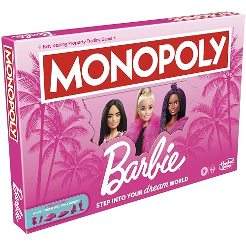 Monopoly Barbie Edition with pink tokens