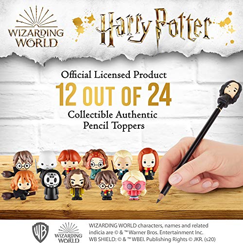 Harry Potter Pencil Toppers, Gifts, Toys, Collectibles – Set of 12 Harry Potter Figures for Writing, Party Decor –Ron Weasley, Hermione Granger,Sybil Trelawney and more by PMI, 2.4 In., Soft PVC (B12)