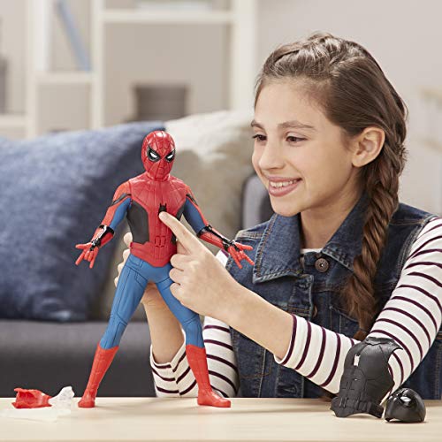 Spider-Man: Far from Home Deluxe 13-Inch-Scale Web Gear Action Figure with Sound FX, Suit Upgrades, and Web Blaster Accessory