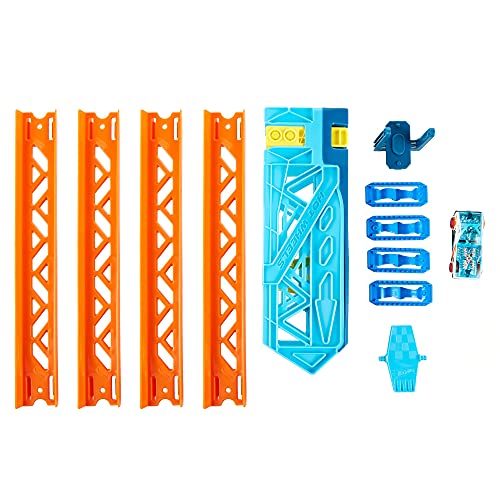 Hot Wheels Track Builder Unlimited Slide & Launch Pack for Kids 6 Years & Older with a 1:64 Scale Vehicle, Moveable Kicker Booster & 3 Track Pieces That Connect to Other Sets