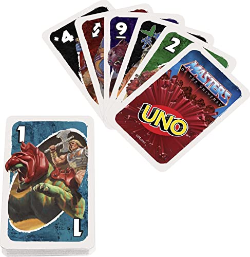 UNO Masters of The Universe Card Game with 112 Cards, Gift for Kid, Family & Adult Game Night for Players 7 Years Old & Up