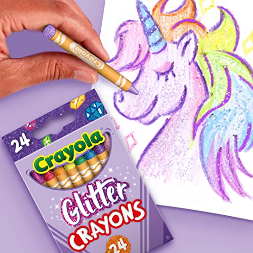 Crayola Glitter Crayon, Box of 24