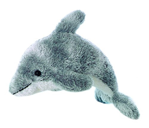 Aurora® Adorable Mini Flopsie™ Dorsey™ Dolphin Stuffed Animal - Playful Ease - Timeless Companions - Gray 8 Inches