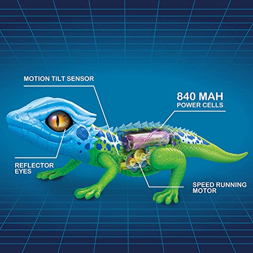 Robo Alive Lurking Lizard Series 2 Blue Green by ZURU Battery-Powered Robotic Interactive Electronic Reptile Toy That Moves (Blue Green)