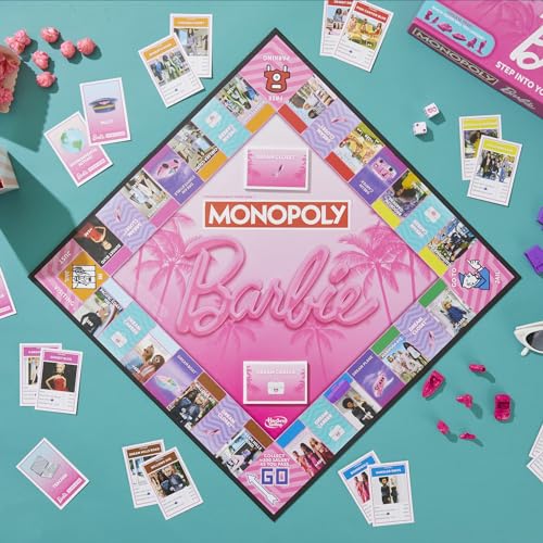 Monopoly Barbie Edition with pink tokens