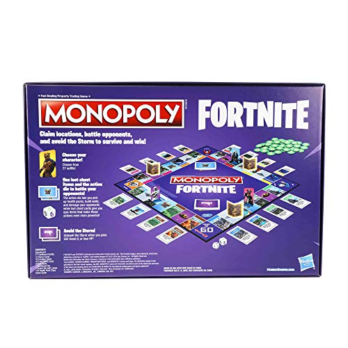 MONOPOLY: Fortnite Edition Board Game Inspired by Fortnite Video Game Ages 13 & Up