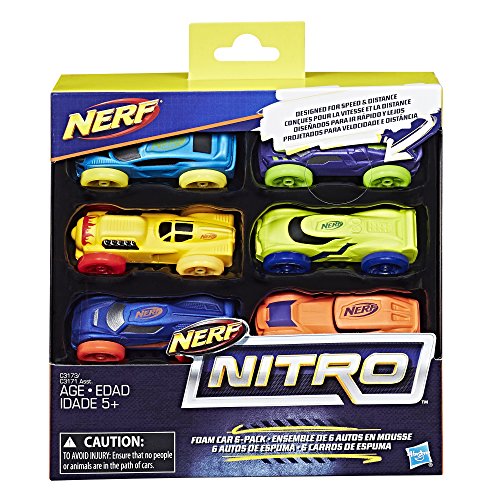 Nerf Nitro Foam Car 6-Pack, Set 2