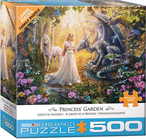 EuroGraphics Princess' Garden with Unicorn and Dragon by Jan Patrik Puzzle - 500 Pieces