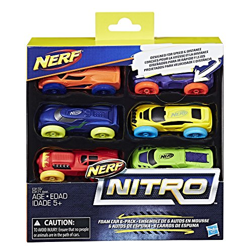 Nerf Nitro Foam Car 6-Pack, Set 1