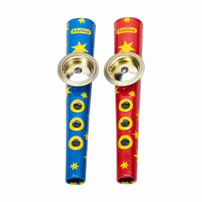Schylling Musical Instruments Original Classic Tin Kazoo Blue/Yellow or  Red/Yellow