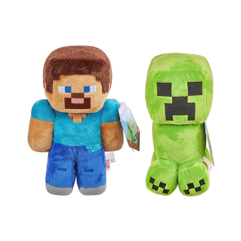 Minecraft Plush 8" Steve & Creeper Gift Set