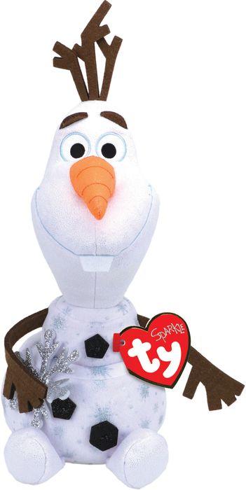 TY Beanie Babies Large Sparkle Olaf holding Snowflake Disney Frozen 2