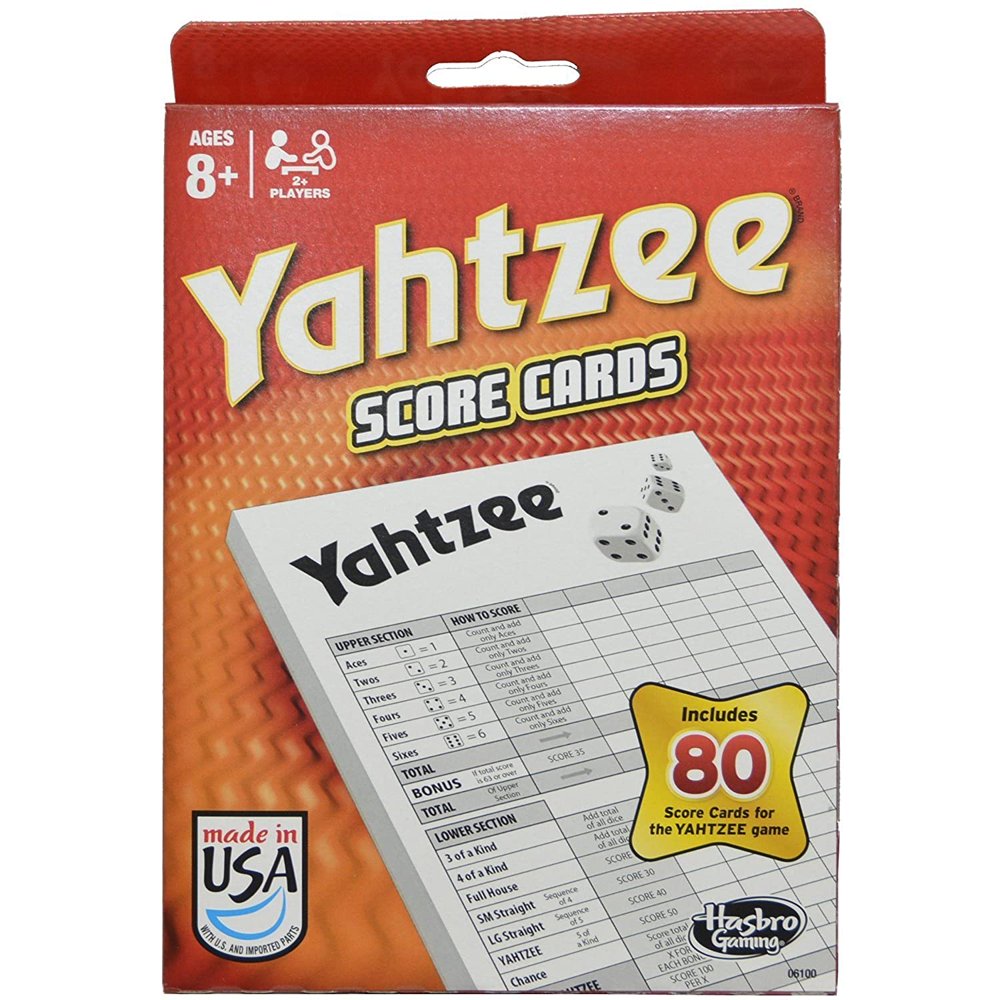 80-Sheet Yahtzee Score Cards